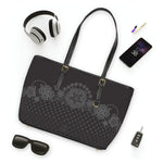 Load image into Gallery viewer, Black Lace Inspired Leather Shoulder Bag
