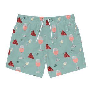 Wine Medley Swim Trunks