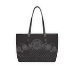 Load image into Gallery viewer, Black Lace Inspired Leather Shoulder Bag
