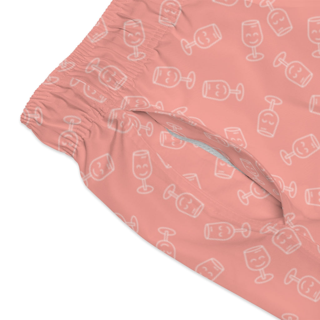 Glass of Rosé Swim Trunks