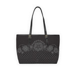 Load image into Gallery viewer, Black Lace Inspired Leather Shoulder Bag
